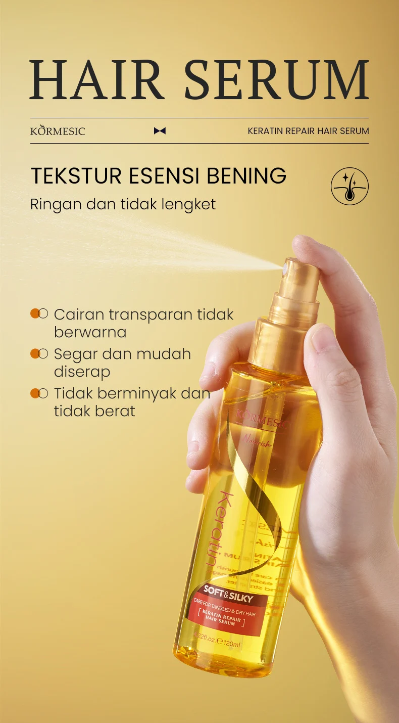 Keratin Repair Hair Serum For Tangled & Dry Hair - 120ml 8 keratin repair hair serum spu971236077565 desc 8