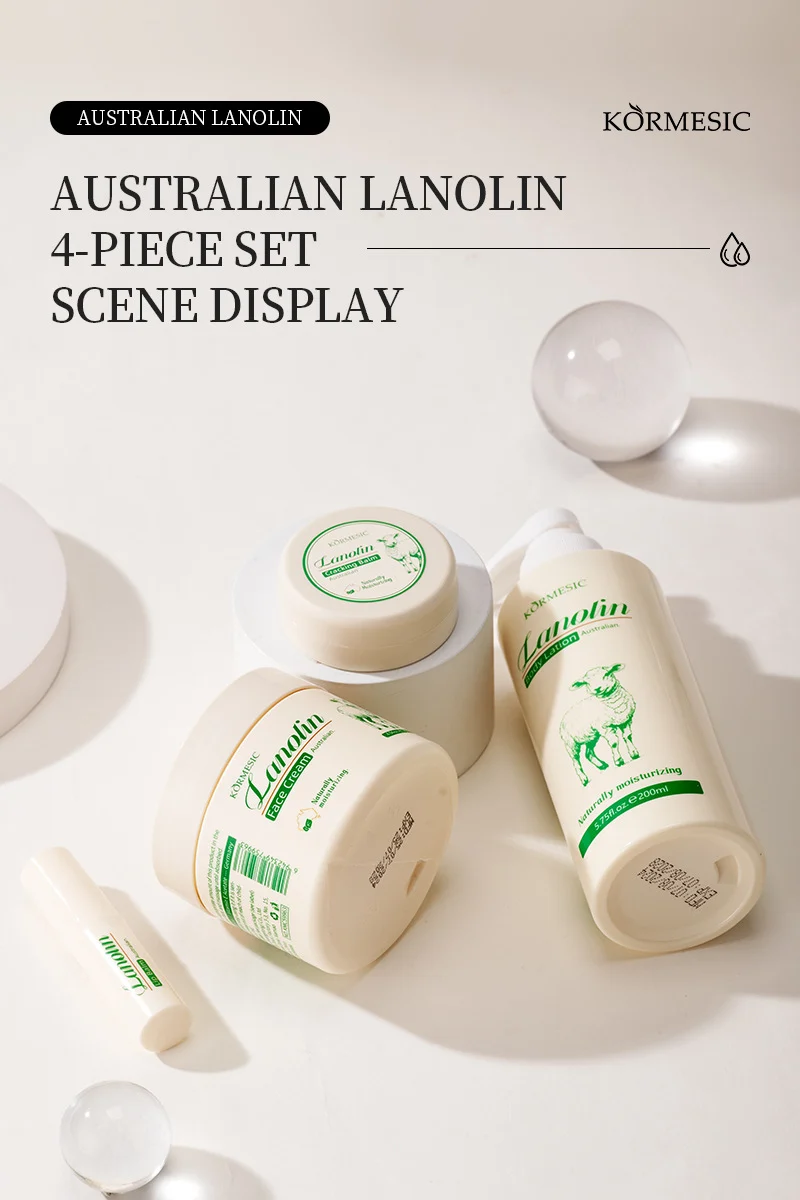 Lanolin 4-Piece Skincare Set for Face & Body - Deep Moisturizing Kit 10 lanolin skincare set spu822598438507 desc 10