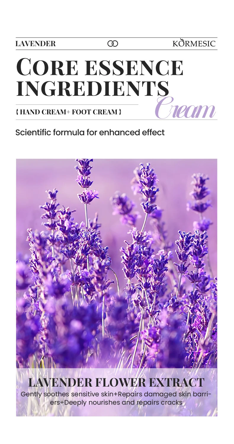 Lavender Hand and Foot Cream Set - Moisturizing & Repairing Duo 4 lavender hand foot cream spu990472136001 desc 4