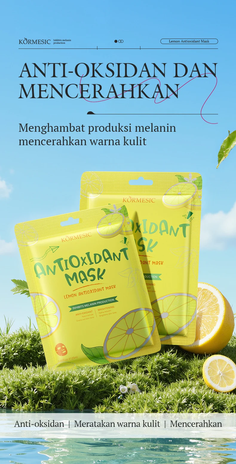 Lemon Antioxidant Mask - Brightening & Tightening 25ml 2 lemon antioxidant face mask spu977258092339 desc 2
