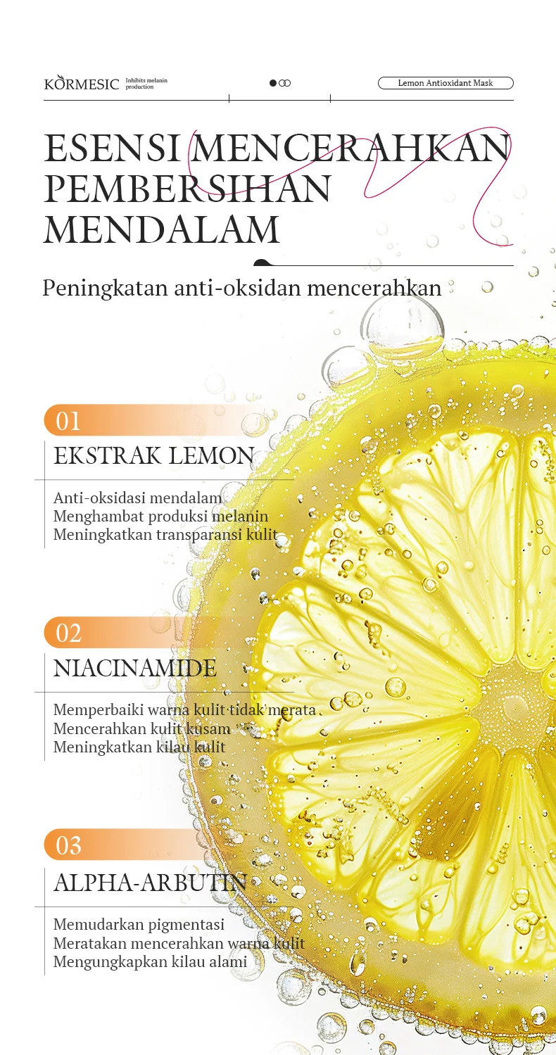 Lemon Antioxidant Mask - Brightening & Tightening 25ml 5 lemon antioxidant face mask spu977258092339 desc 5