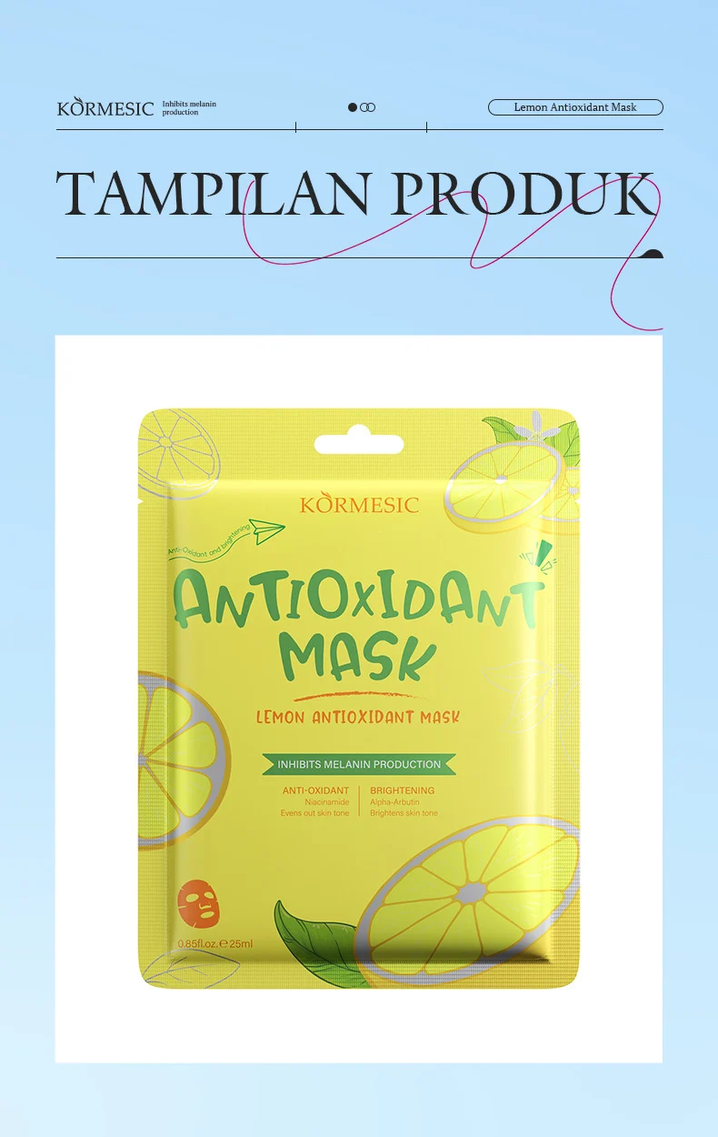 Lemon Antioxidant Mask - Brightening & Tightening 25ml 9 lemon antioxidant face mask spu977258092339 desc 9