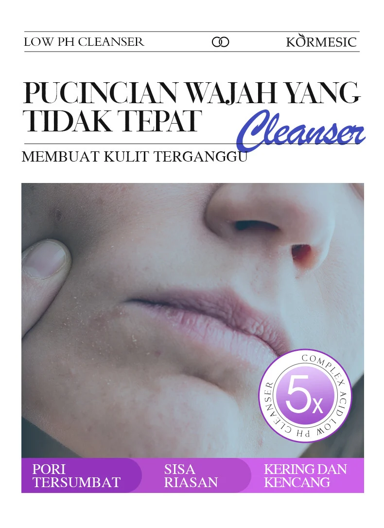 5X Complex Acid Low pH Cleanser 100g - Gentle Daily Facial Cleansing 4 low ph facial cleanser spu958536654667 desc 4
