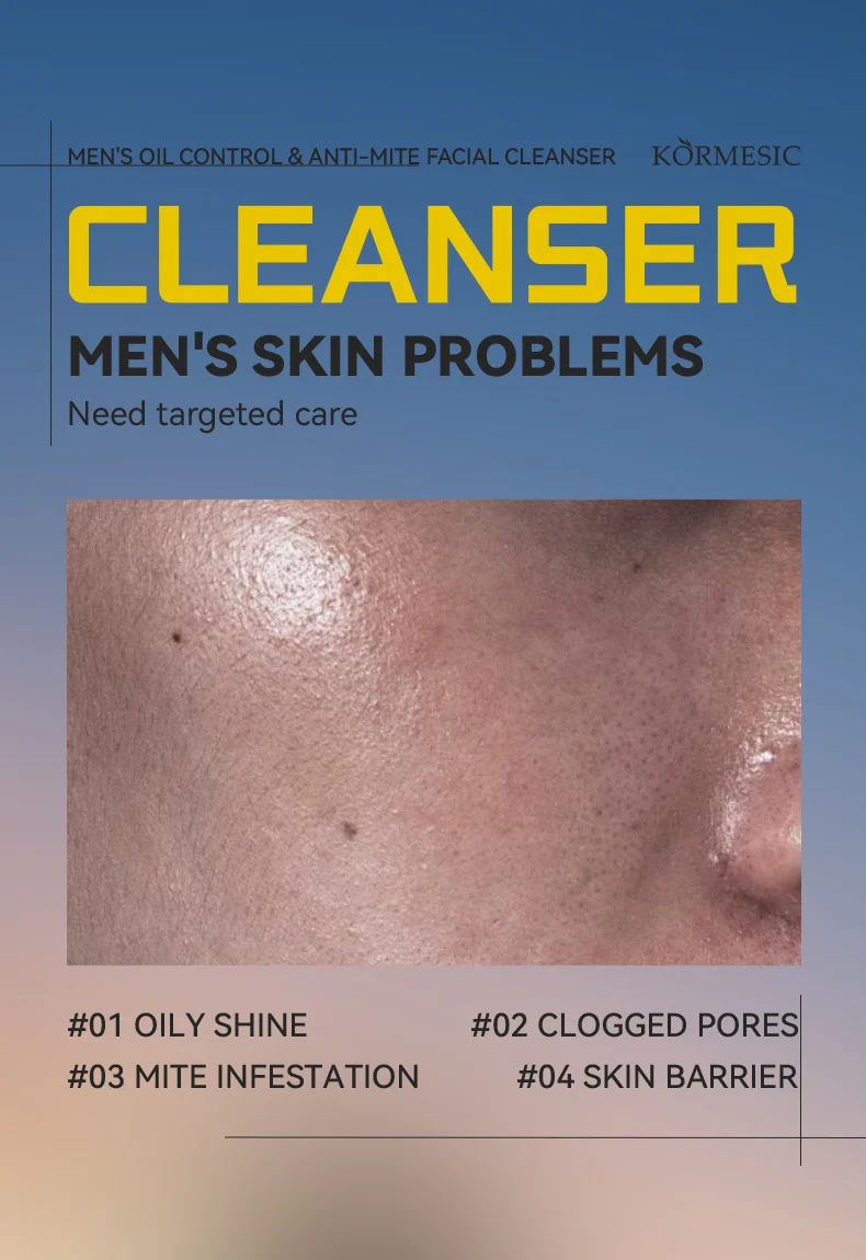 Men's Oil Control & Anti-Mite Facial Cleanser - Deep Cleansing 150ml 2 mens oil control anti mite facial cleanser spu996869415732 desc 2
