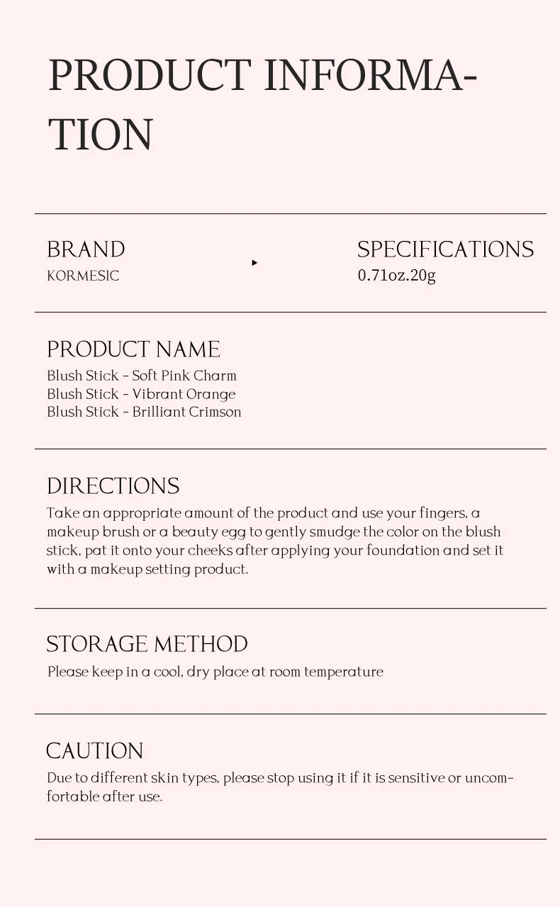 Multi-Purpose Blush Stick - Long-Lasting Cream Blush 2 multi purpose blush stick spu851237561595 desc 2