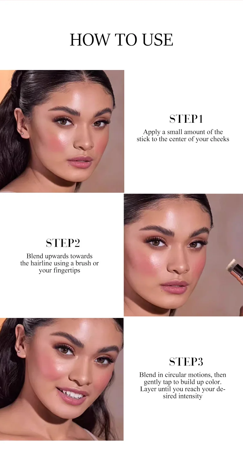 Multi-Purpose Blush Stick - Long-Lasting Cream Blush 8 multi purpose blush stick spu851237561595 desc 8