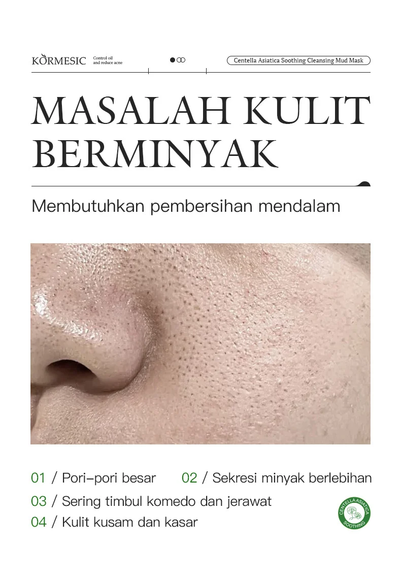 Centella Asiatica Soothing Oil Control Mud Mask - Deep Pore Cleanser 2 oil control mud mask spu980611437376 desc 2