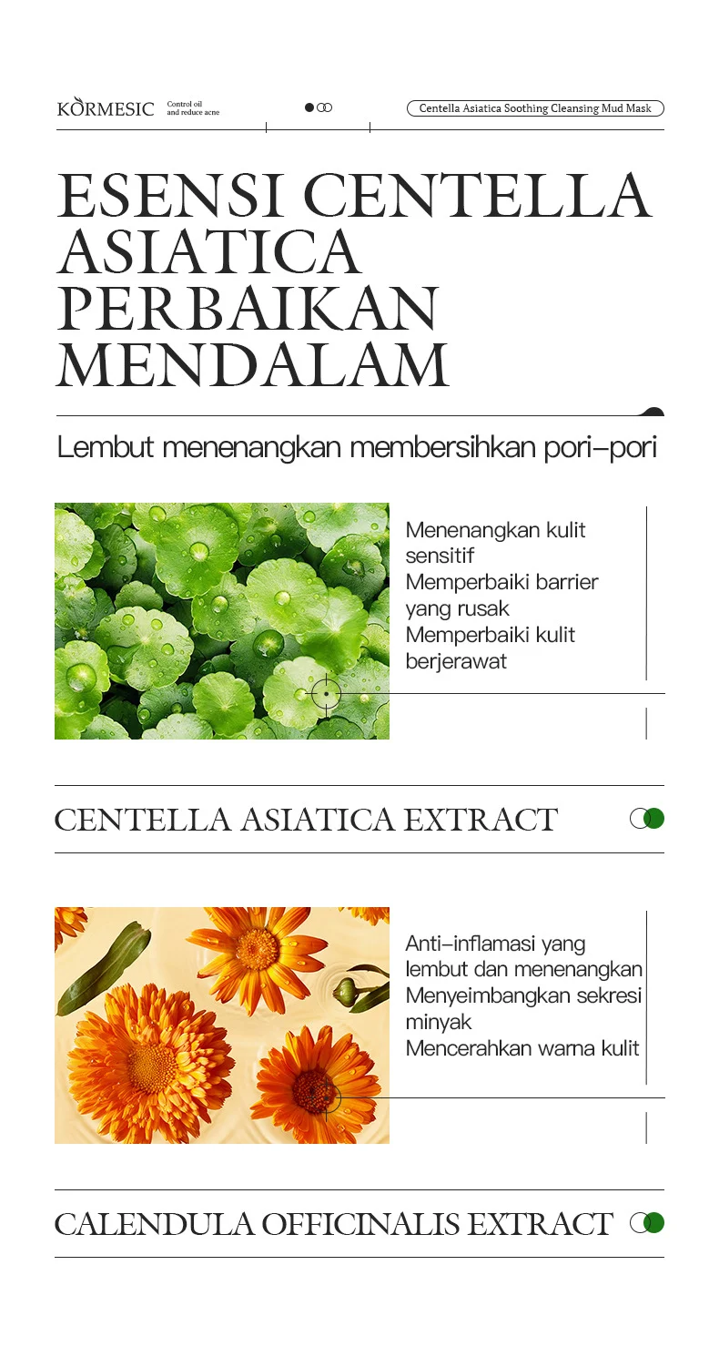 Centella Asiatica Soothing Oil Control Mud Mask - Deep Pore Cleanser 4 oil control mud mask spu980611437376 desc 4