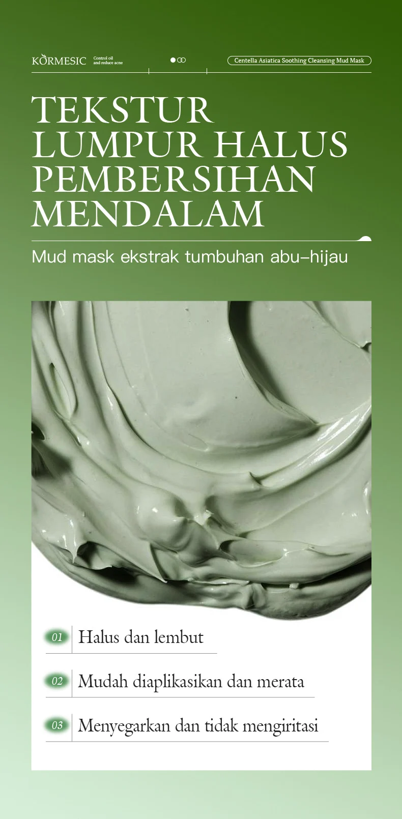 Centella Asiatica Soothing Oil Control Mud Mask - Deep Pore Cleanser 6 oil control mud mask spu980611437376 desc 6