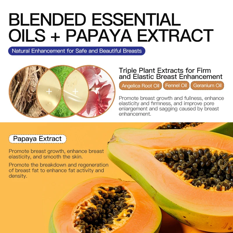 Papaya Breast Enlarging Oil - Natural Firming & Lifting Formula - 30ml 2 papaya breast enlarging oil spu822211914524 desc 2