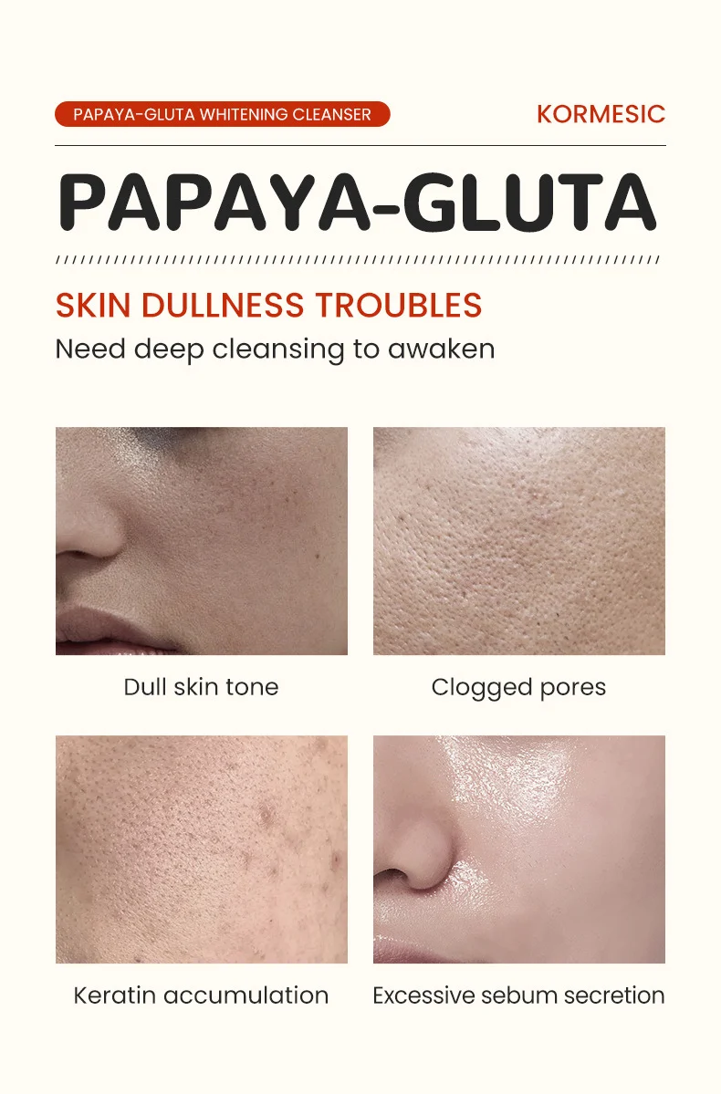 Papaya Glutathione Whitening Cleanser - Brightening & Deep Cleansing (100ml) 4 papaya glutathione whitening cleanser spu982811784428 desc 4