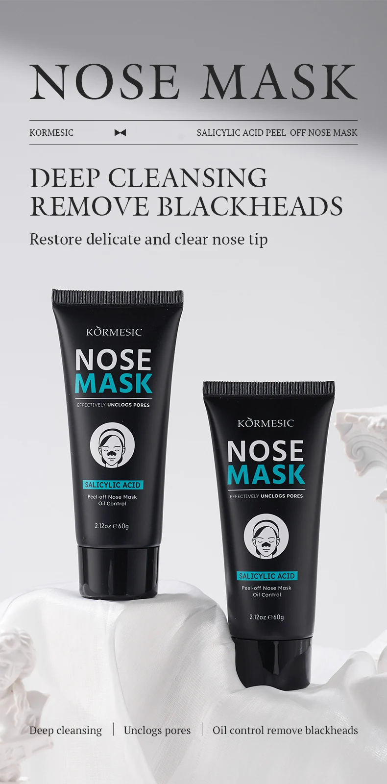 Salicylic Acid Peel Off Nose Mask for Blackhead Removal & Oil Control 60g 1 peel off nose mask spu977585977686 desc 1