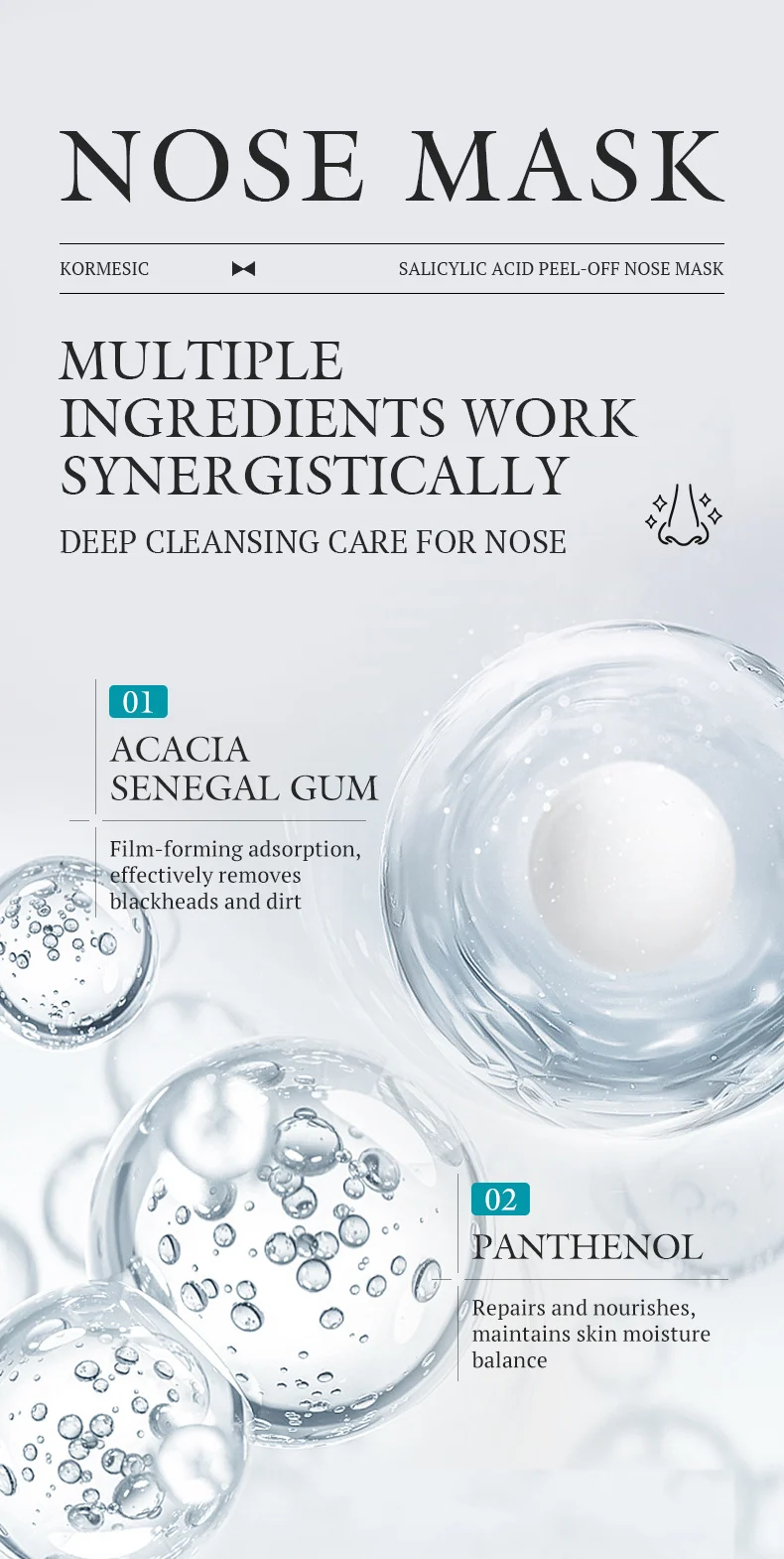 Salicylic Acid Peel Off Nose Mask for Blackhead Removal & Oil Control 60g 4 peel off nose mask spu977585977686 desc 4