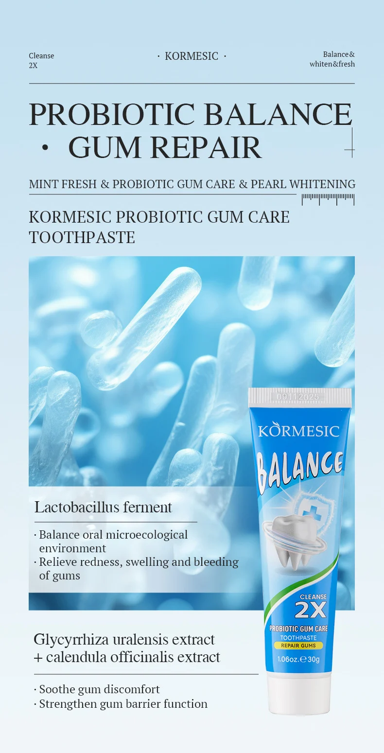 Mint, Pearl & Probiotic Toothpaste Set for Gum Care & Whitening 6 probiotic toothpaste set spu993980949499 desc 6
