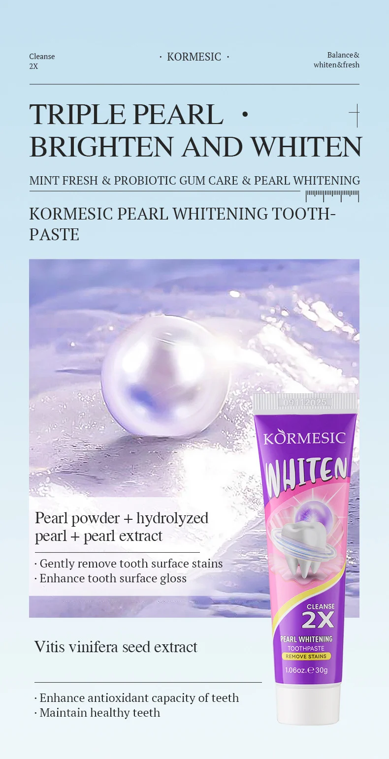 Mint, Pearl & Probiotic Toothpaste Set for Gum Care & Whitening 7 probiotic toothpaste set spu993980949499 desc 7