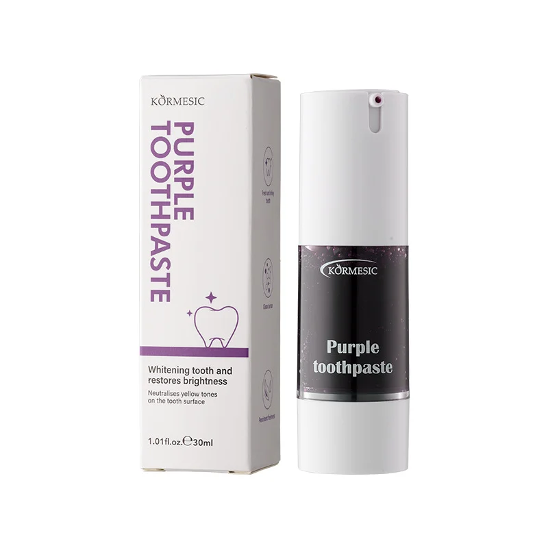 Purple Whitening Toothpaste for Bright Teeth & Fresh Breath - 30ml 5 purple whitening toothpaste spu807890183345 desc 5