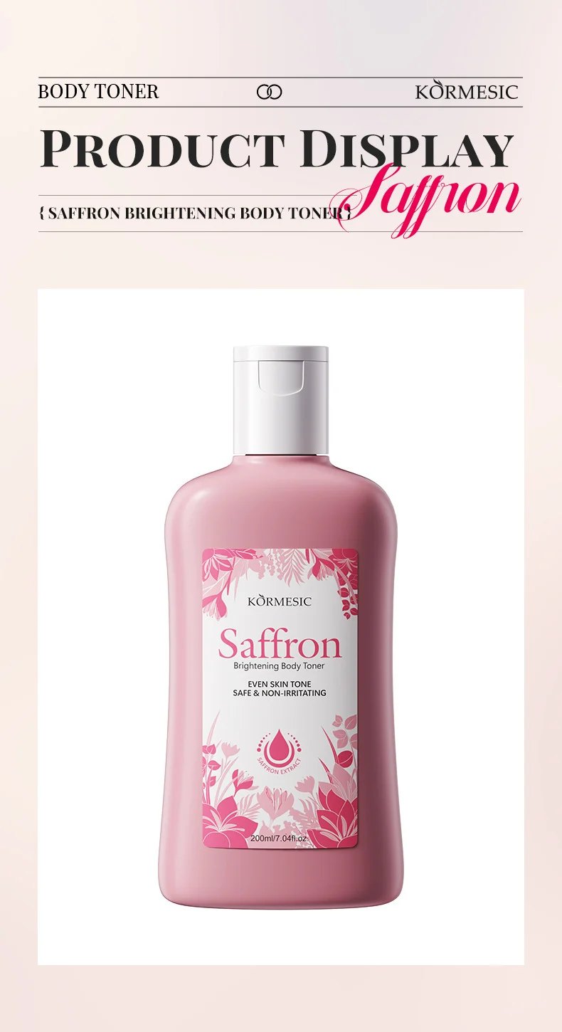 Saffron Brightening Body Toner for Even Skin Tone & Light Spots - 200ml 10 saffron brightening body toner spu998088614655 desc 10
