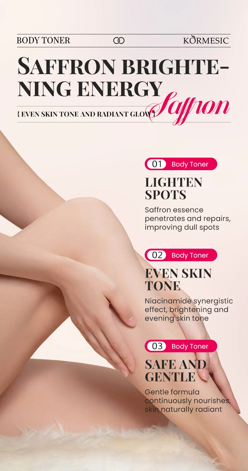 Saffron Brightening Body Toner for Even Skin Tone & Light Spots - 200ml 5 saffron brightening body toner spu998088614655 desc 5