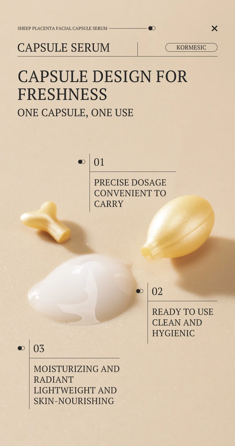 Sheep Placenta Facial Capsule Serum for Hydration, Firming & Brightening 5 sheep placenta capsule serum spu891911300390 desc 5