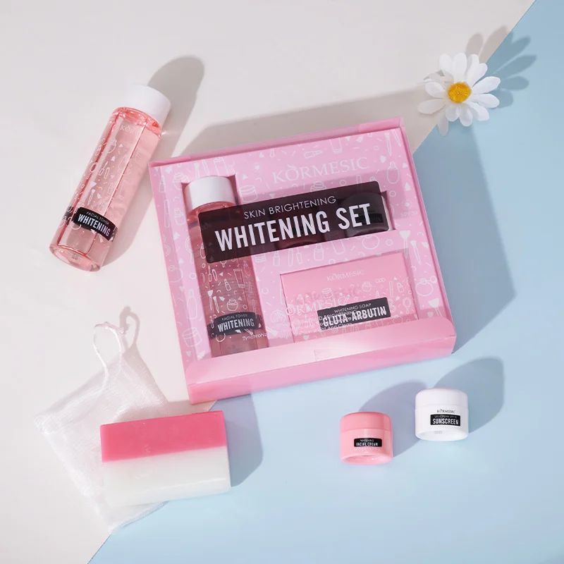 Skin Brightening & Whitening Set with Toner, Cream, Sunscreen & Soap 7 skin brightening whitening set spu763007050559 desc 7