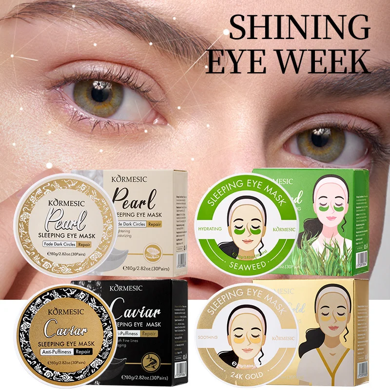 sleeping-eye-mask-hydrating-spu957042918044-1 KORMESIC Sleeping Eye Masks for Dark Circles, Puffiness, and Fine Lines - Hydrating Eye Care Treatment (30 Pairs, 80g)