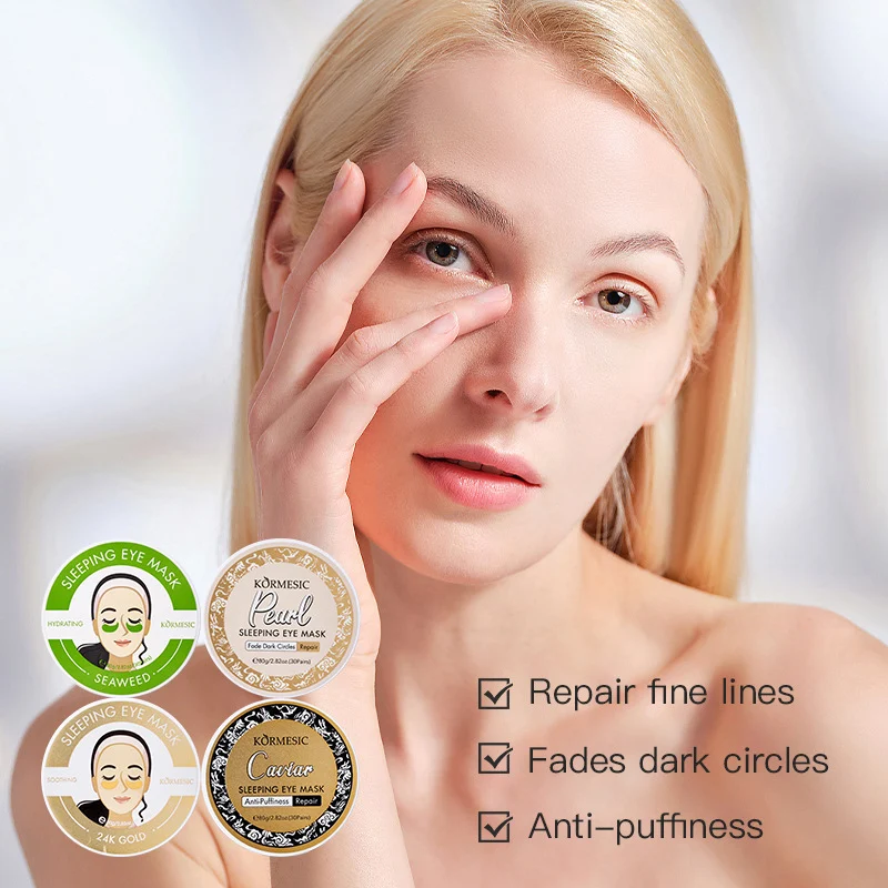 Sleeping Eye Masks for Dark Circles, Puffiness & Fine Lines - Hydrating Overnight Treatment (30 Pairs) 6 sleeping eye mask hydrating spu957042918044 desc 6