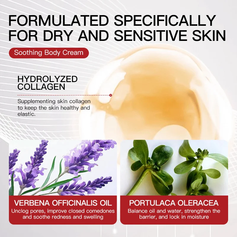 Soothing Body Cream for Dry & Sensitive Skin - 200g 2 soothing body cream spu811969096554 desc 2