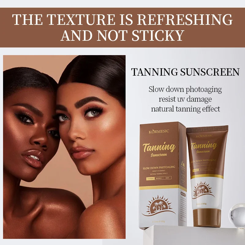 tanning-sunscreen-spf-spu811549461236-1 KORMESIC Tanning Sunscreen SPF with Natural Bronze Glow & Hyaluronic Acid