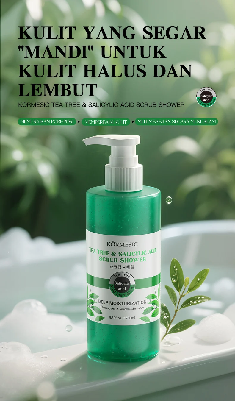Tea Tree & Salicylic Acid Scrub Shower Gel - Deep Moisturizing & Pore Cleansing 1 tea tree salicylic acid scrub shower gel spu949006724606 desc 1