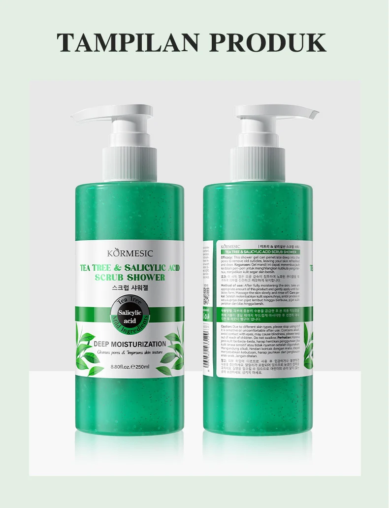 Tea Tree & Salicylic Acid Scrub Shower Gel - Deep Moisturizing & Pore Cleansing 8 tea tree salicylic acid scrub shower gel spu949006724606 desc 8