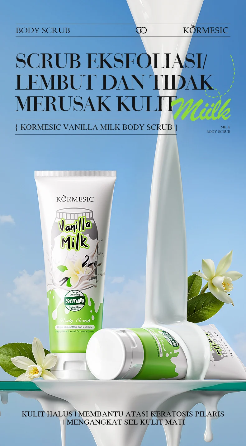 Vanilla Milk Body Scrub - Exfoliates & Softens Skin 3 vanilla milk body scrub spu958576169771 desc 3