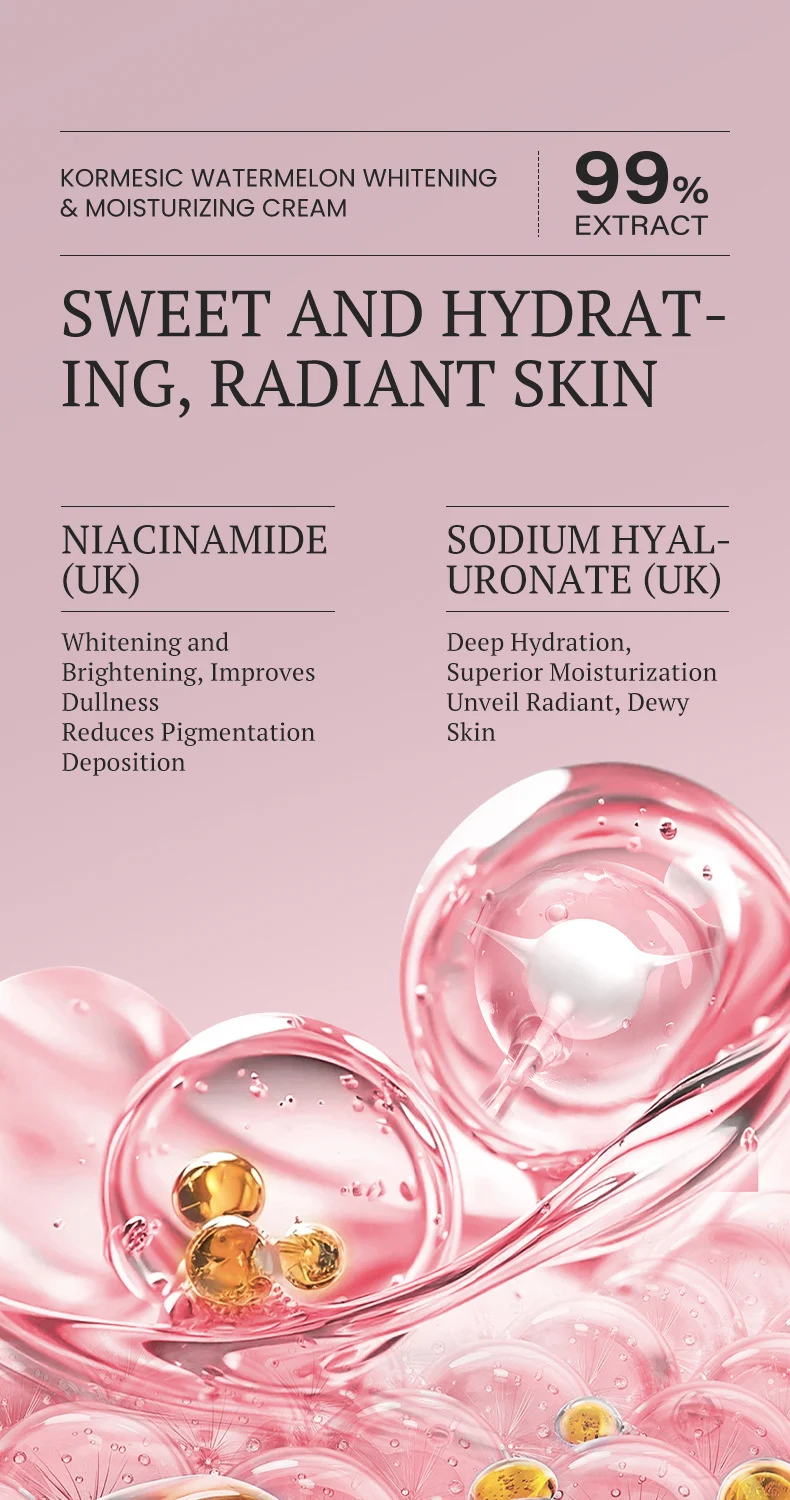Watermelon Whitening & Moisturizing Face Cream - Hydrating Gel 60g 2 watermelon whitening moisturizing cream spu867821559914 desc 2