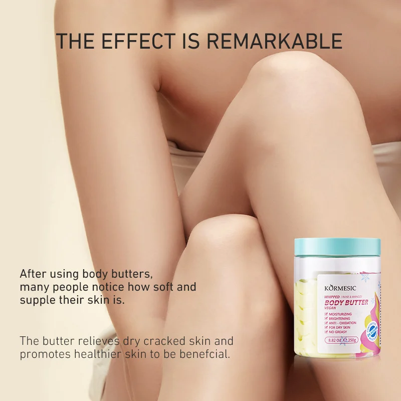 Whipped Rose Mango Body Butter for Dry Skin - Vegan & Brightening 4 whipped body butter spu892429150943 desc 4