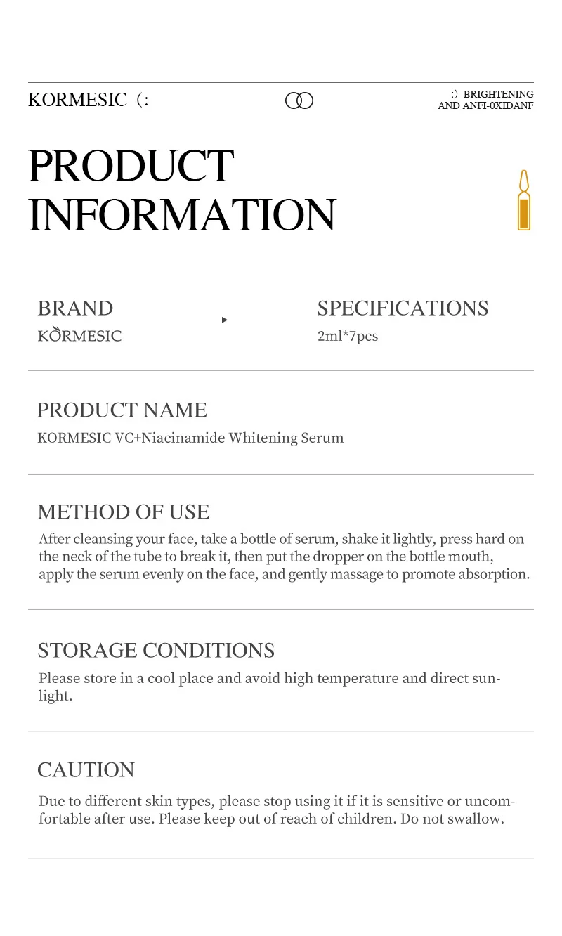 VC + Niacinamide Whitening Serum - Brightens & Evens Skin Tone 7 whitening brightening serum spu979279974291 desc 7