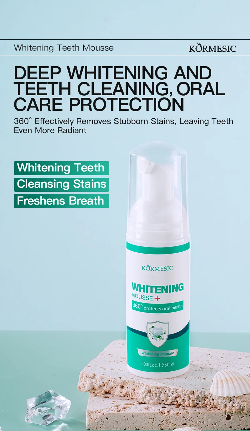 Whitening Teeth Mousse - Removes Stains & Freshens Breath, 60ml 1 whitening teeth mousse spu839067912742 desc 1