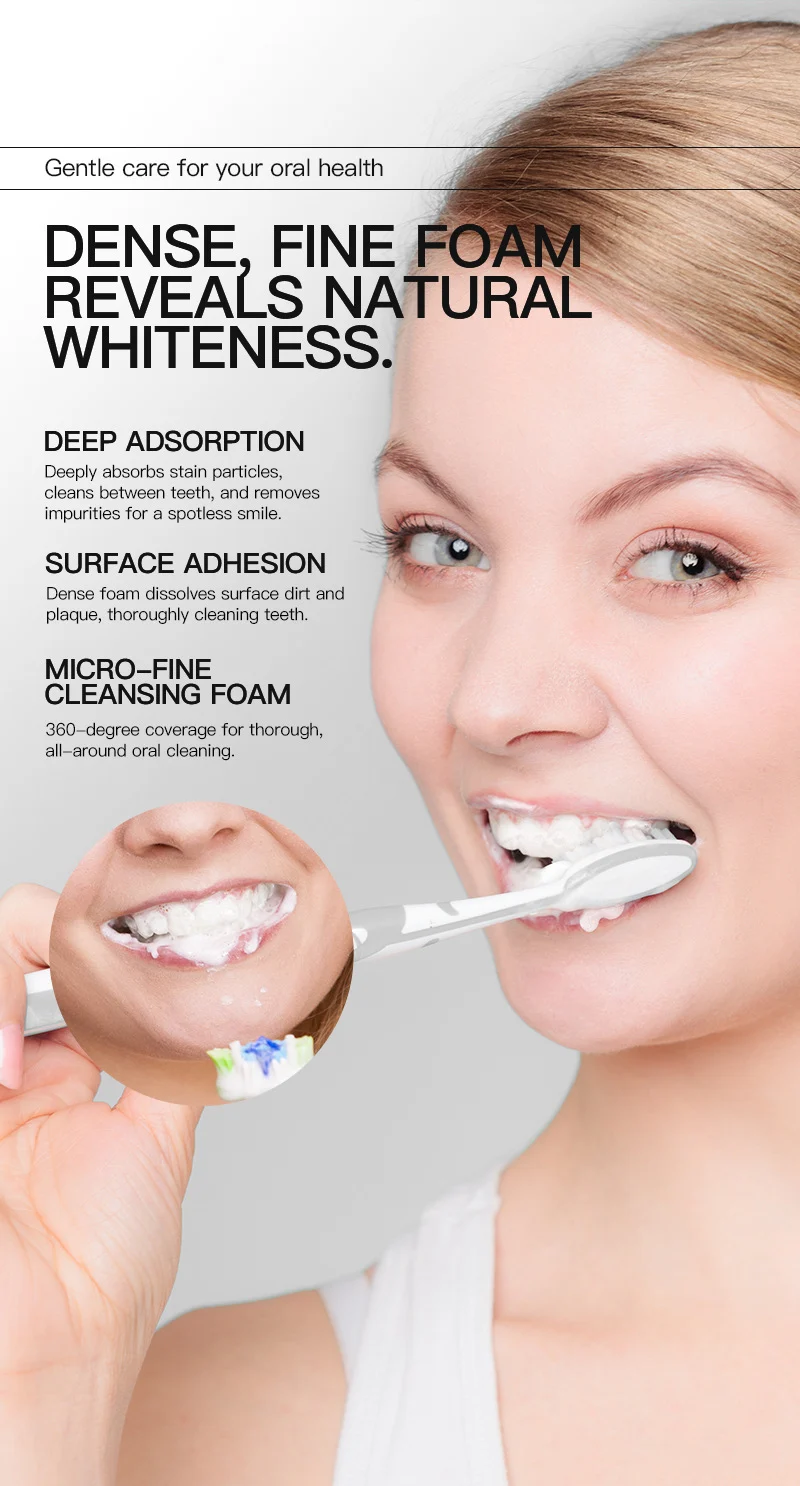 Whitening Teeth Mousse - Removes Stains & Freshens Breath, 60ml 5 whitening teeth mousse spu839067912742 desc 5